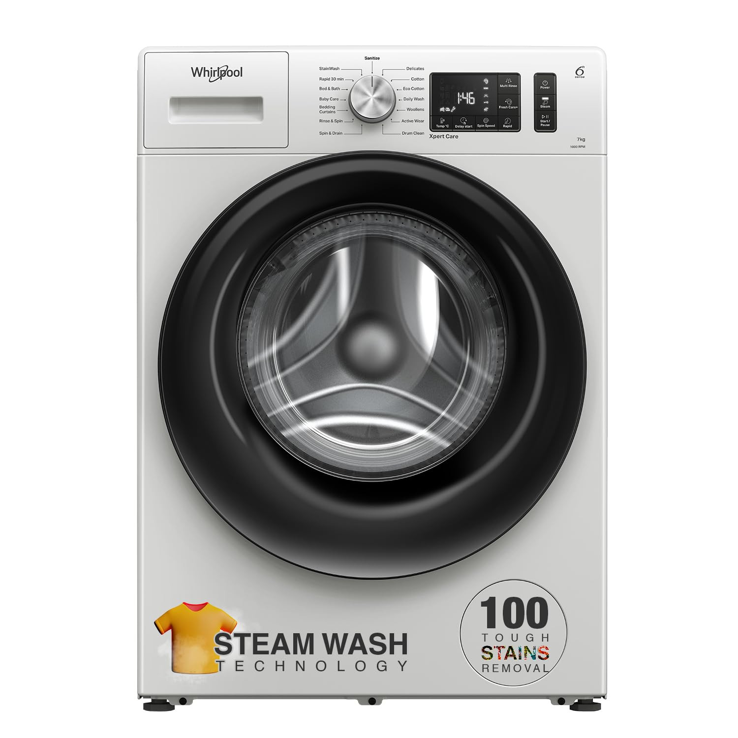 Whirlpool 7 Kg Steam Technology Inverter Front Load Washing Machine